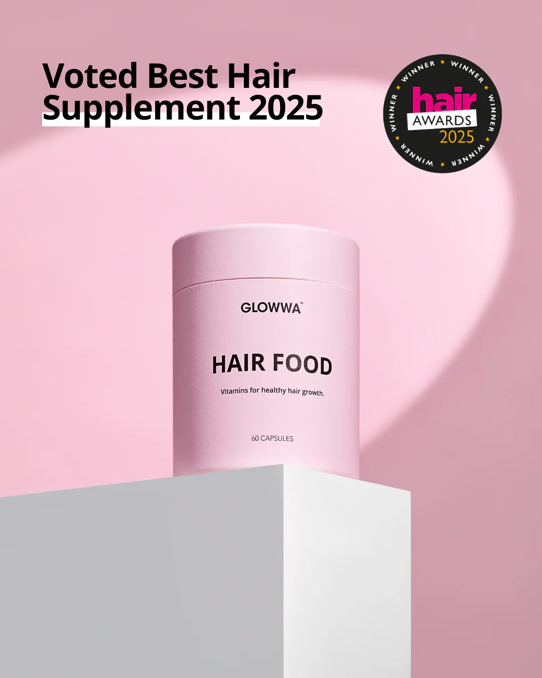 GLOWWA HAIR FOOD - HAIR VITAMINS, 1 MONTH SUPPLY